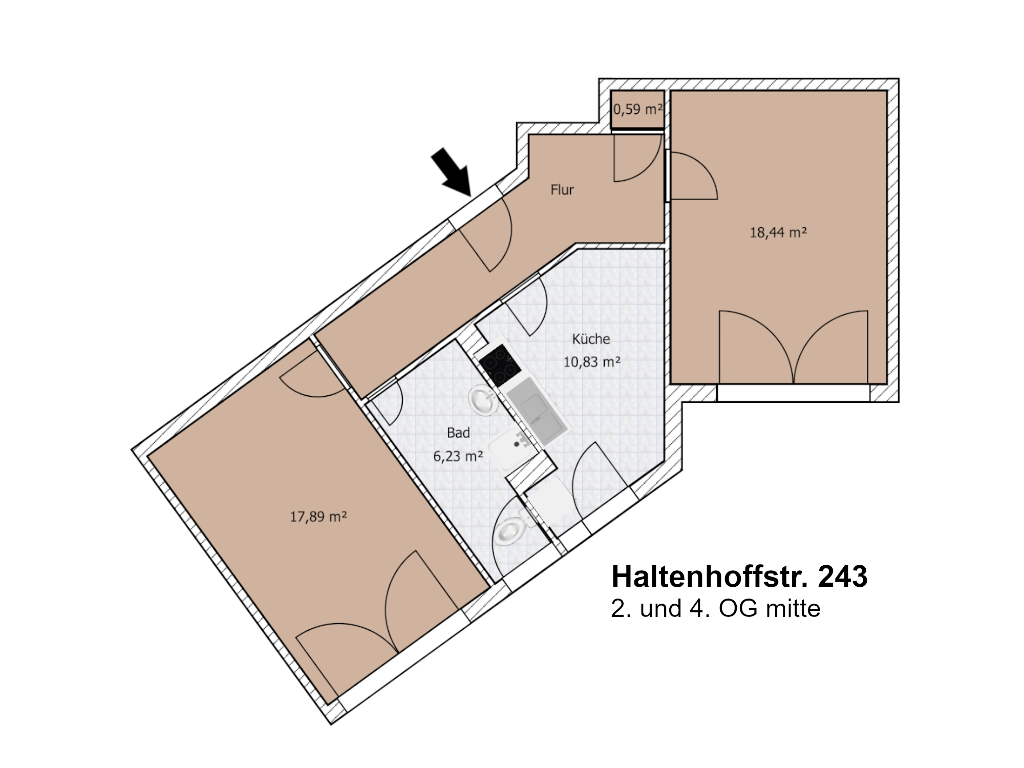 Grundriss 2. OG mitte